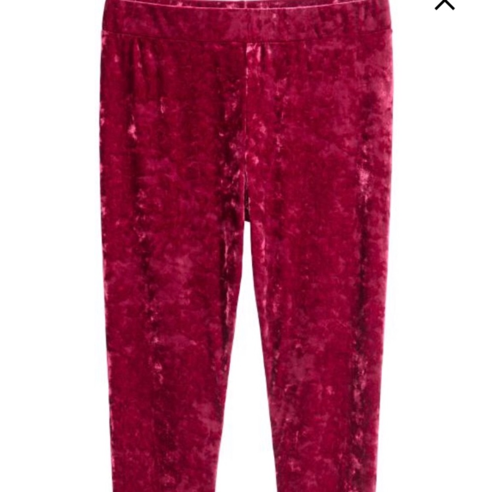 Two Pairs of H&M Crushed Velvet Leggings